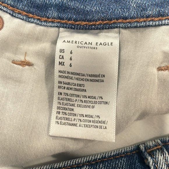 AE American Eagle Crossover Stretch Jean Shorts US SZ 6 - Picture 5 of 5